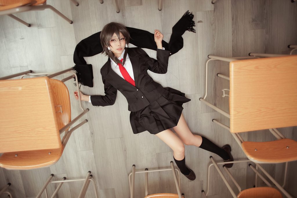 不扛枪更迷人 [刀剑神域]朝田诗乃学生服COSPLAY【36P】