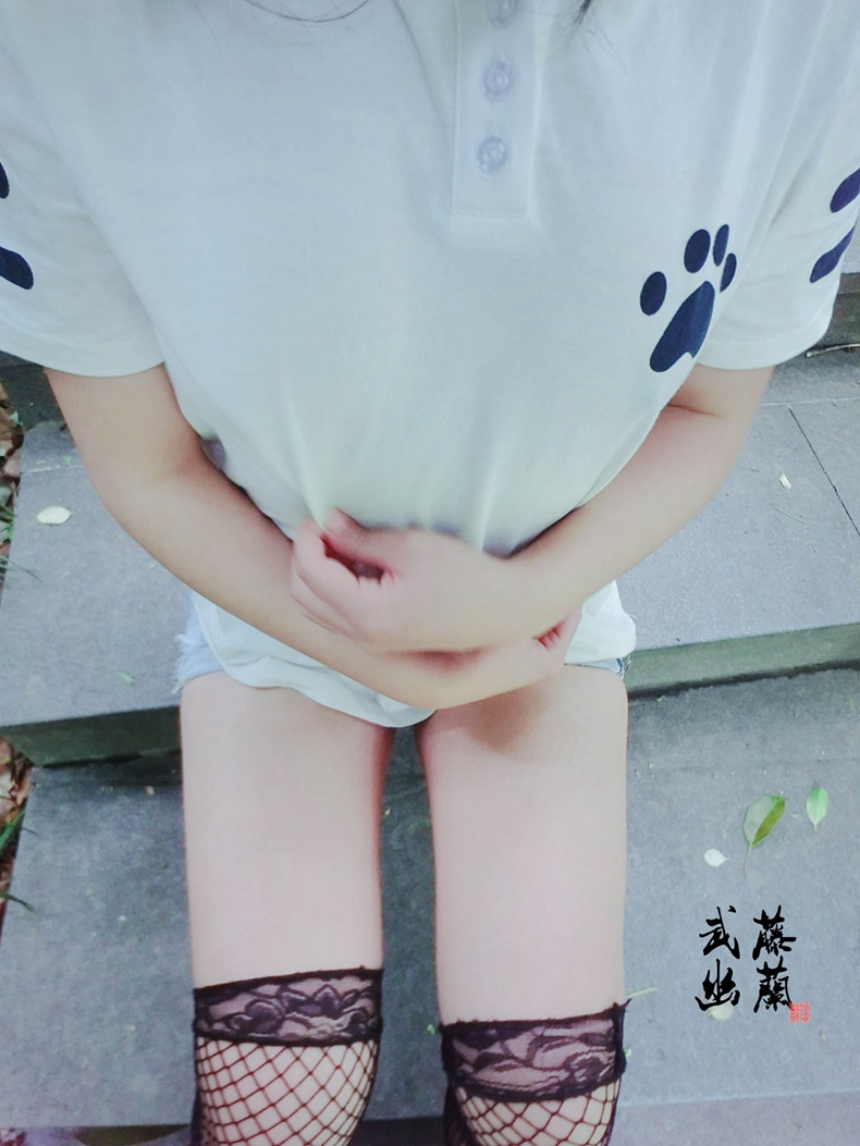 微博福利姬@武藤幽兰 户外网袜制服白丝【31P/99M】