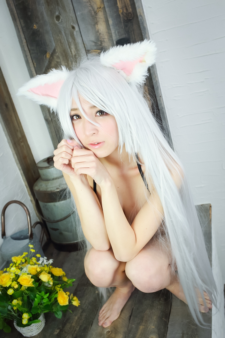 cosplay写真套图，月ルナモノ物ガタリ語黒，内衣诱惑猫女